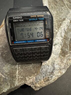 Vintage Casio Data Bank DBX-102 (Module 642) – New Strap
